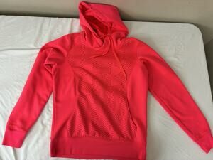 Women's Under Armour Cold Gear Pull Over Hoodie Small Fluorescent Pink